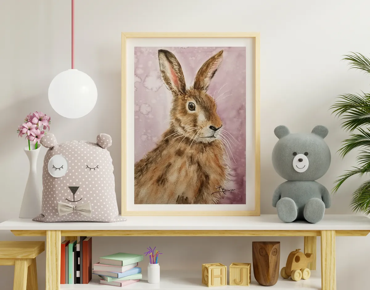 Mr Fluffy framed in a home setting