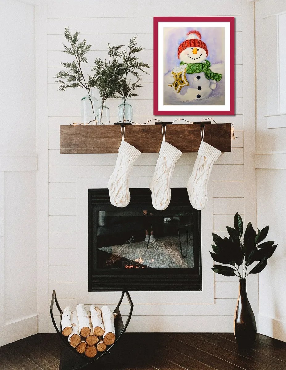 Frosty's Cookie framed in a home setting